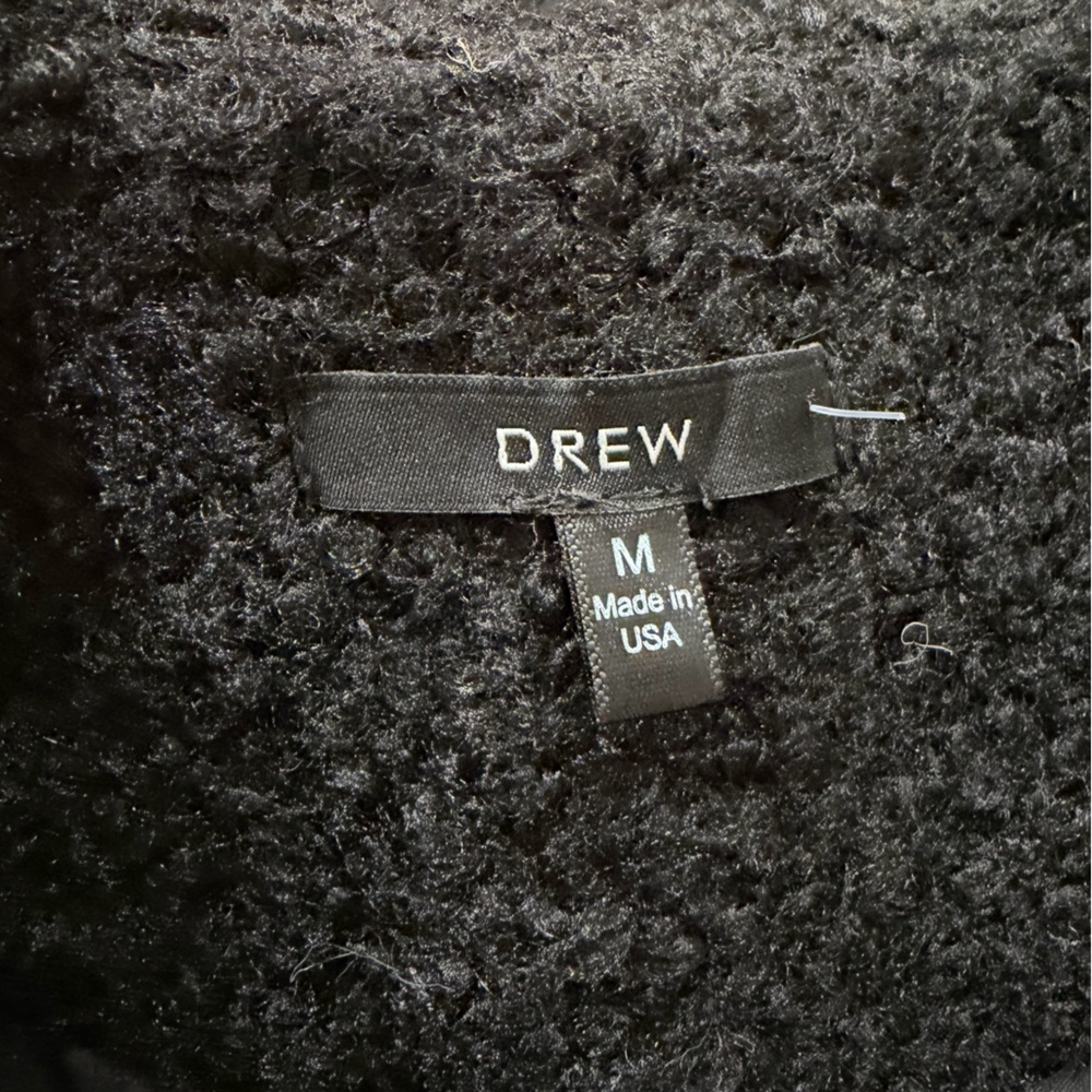 DREW Audrey Textured and Faux Leather Black Blazer - Picture 3 of 4